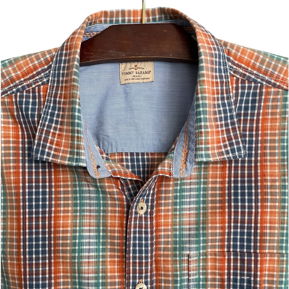 Tommy Bahama Multi Color Cotton Men’s Shirt EUC Size XL/TG
